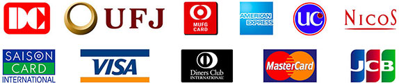 DC/UFJ/MUFG/AMEX/UC/NICOS/SAISON/VISA/DinersClub/MasterCard/JCB